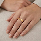 925 Silber GoldRing (Größe 21.00) ca.