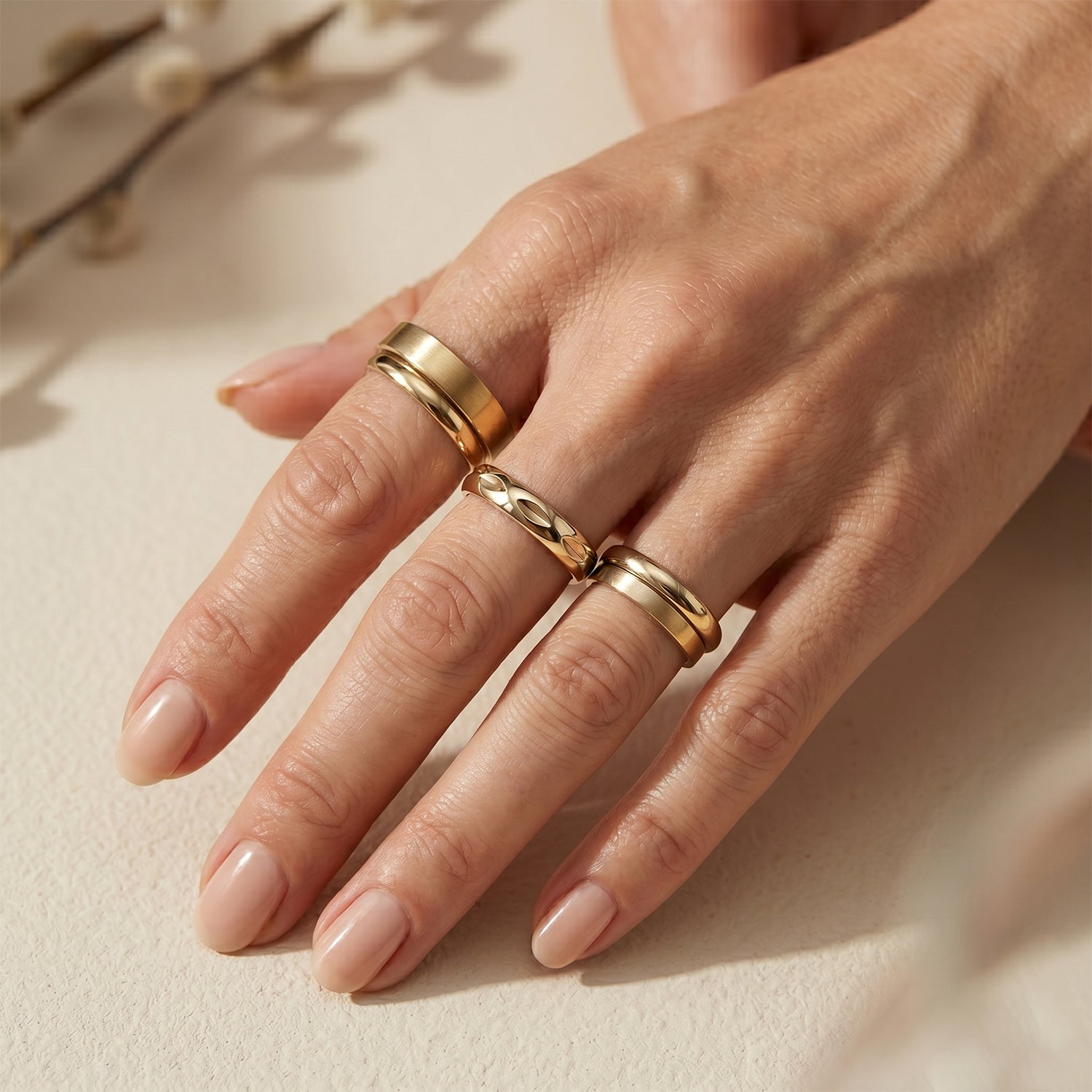 925 Silber GoldRing (Größe 21.00) ca.