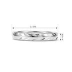 Designer Inspirierter Diamantschliff Ring, 925 Silber Platiniert, (Größe 20.00)