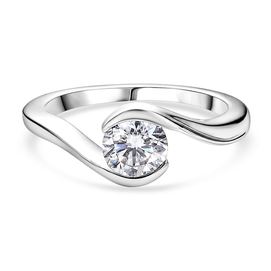 D'Joy Moissanit Ring 925 Silber Gold (Größe 21.00) ca. 0,79 ct