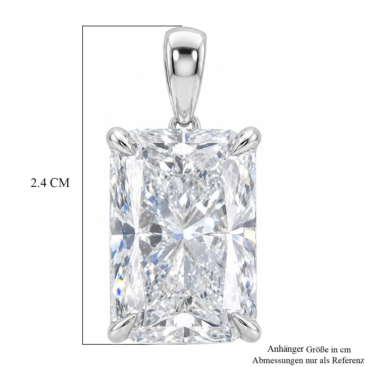 LUXURIANT DIAMOND - Lab Grown Diamant IGI zertifiziert VS-G Anhänger 925 Silber Rhodiniert ca. 10.06 ct