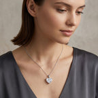 LUXURIANT DIAMOND - Lab Grown Diamant IGI zertifiziert VS-G Anhänger 925 Silber Rhodiniert ca. 10.04 ct
