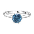 LUXURIANT DIAMOND - Lab Grown Blauer Diamant SI Ring 925 Silber Rhodiniert (Größe 19.00) ca. 1,78 ct