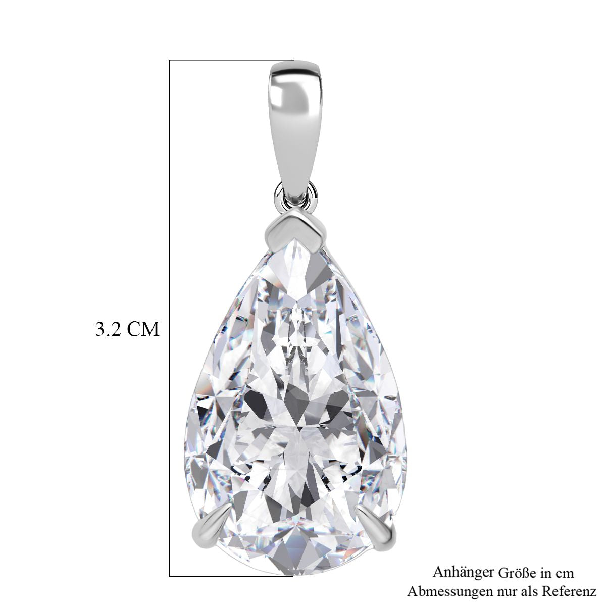 LUXURIANT DIAMOND - Lab Grown Diamant IGI zertifiziert VS-G Anhänger 925 Silber Rhodiniert ca. 10.03 ct