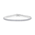 LUXURIANT DIAMOND - Lab Grown Diamant SI-GH SGL zertifiziert Armband ca. 20 cm 925 Silber Rhodiniert ca. 10.51 ct