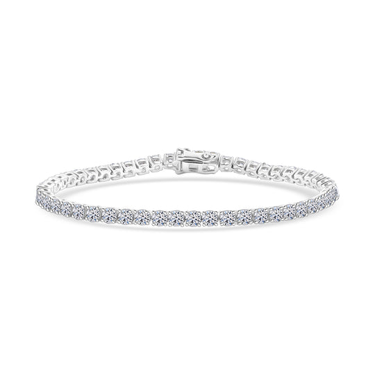 LUXURIANT DIAMOND - Lab Grown Diamant SI-GH SGL zertifiziert Armband ca. 20 cm 925 Silber Rhodiniert ca. 10.51 ct