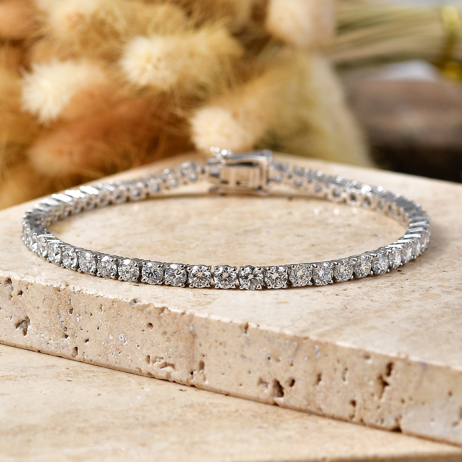 LUXURIANT DIAMOND - Lab Grown Diamant SI-GH Armband ca. 19 cm 925 Silber Rhodiniert ca. 10.03 ct