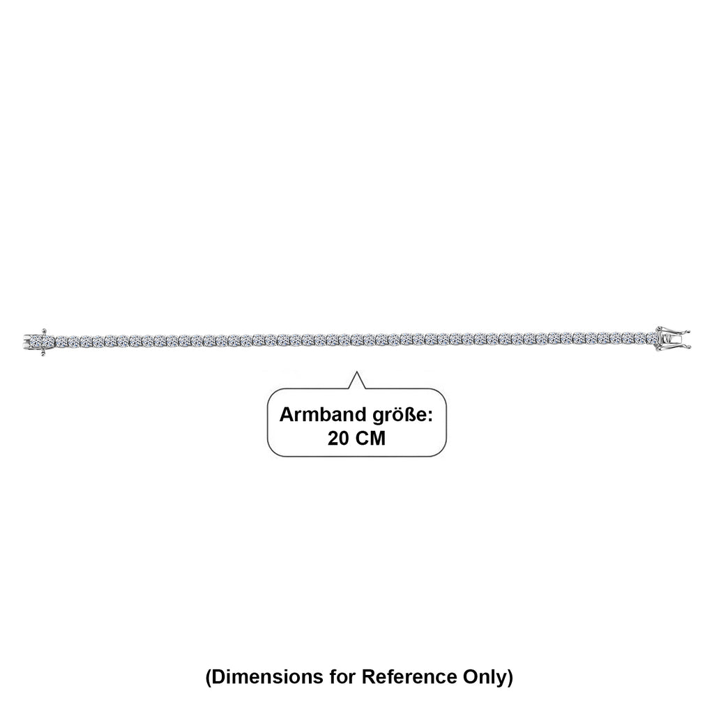 LUXURIANT DIAMOND - Lab Grown Diamant SI-GH Armband ca. 19 cm 925 Silber Rhodiniert ca. 10.03 ct