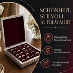LIVMORE Schmuckbox mit Schmetterlingsprägung, Edle Aufbewahrung, 20 x 20 x 5 cm
