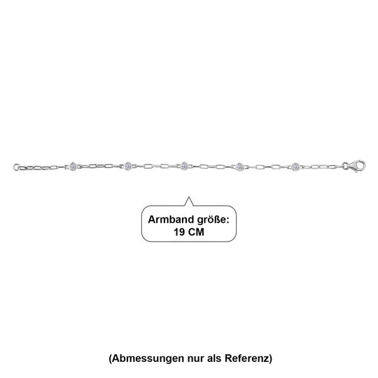 LUXURIANT DIAMOND - Lab Grown Diamant SI-GH SGL zertifiziert Armband ca. 19 cm 925 Silber Rhodiniert ca. 0,55 ct.