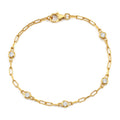 LUXURIANT DIAMOND - Lab Grown Diamant SI-GH SGL zertifiziert Armband ca. 19 cm 925 Silber 750 Gelbgold vermeil ca. 0.55 ct