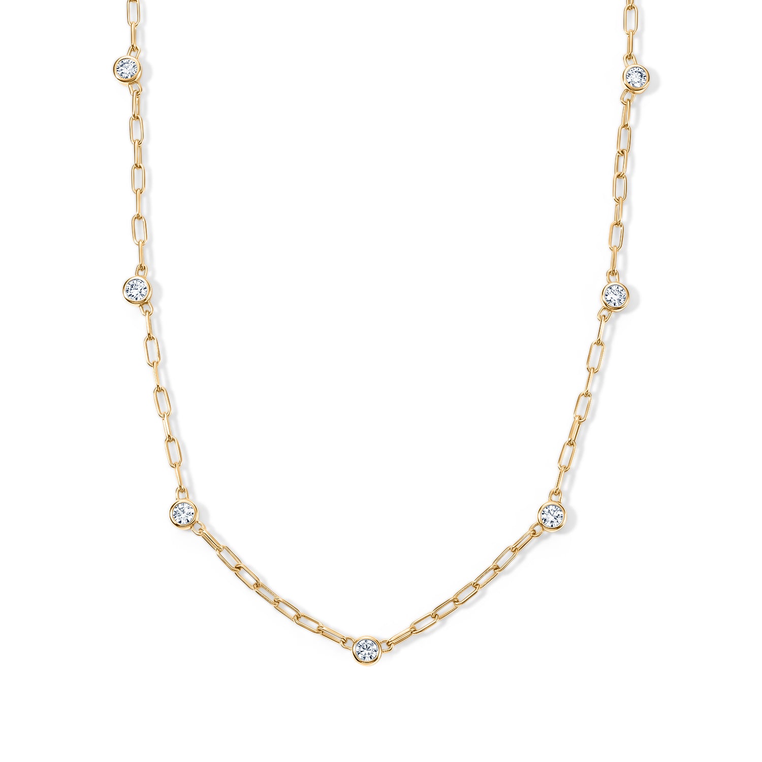 LUXURIANT DIAMOND - Lab Grown Diamant SI-GH SGL zertifiziert Halskette ca. 45 cm 925 Silber 750 Gelbgold vermeil ca. 1,02 ct.