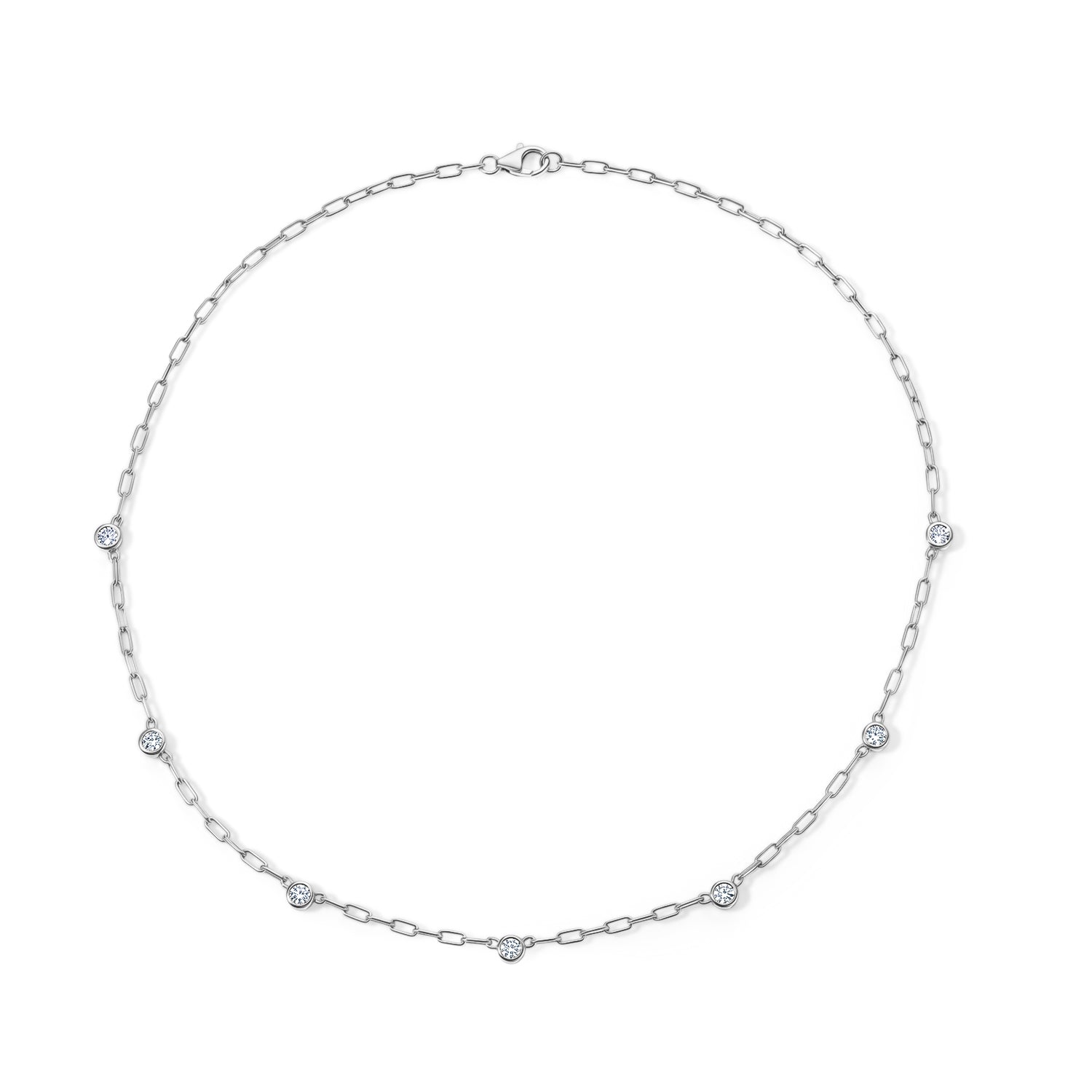 LUXURIANT DIAMOND - Lab Grown Diamant SI-GH  SGL zertifiziert
  Halskette ca. 45 cm 925 Silber Rhodiniert ca. 1,02 ct.