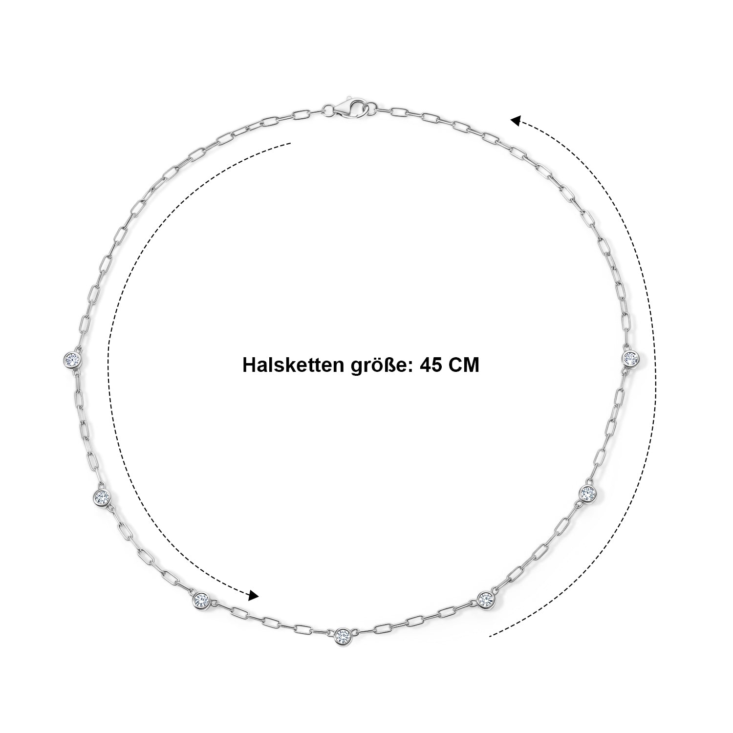LUXURIANT DIAMOND - Lab Grown Diamant SI-GH  SGL zertifiziert
  Halskette ca. 45 cm 925 Silber Rhodiniert ca. 1,02 ct.