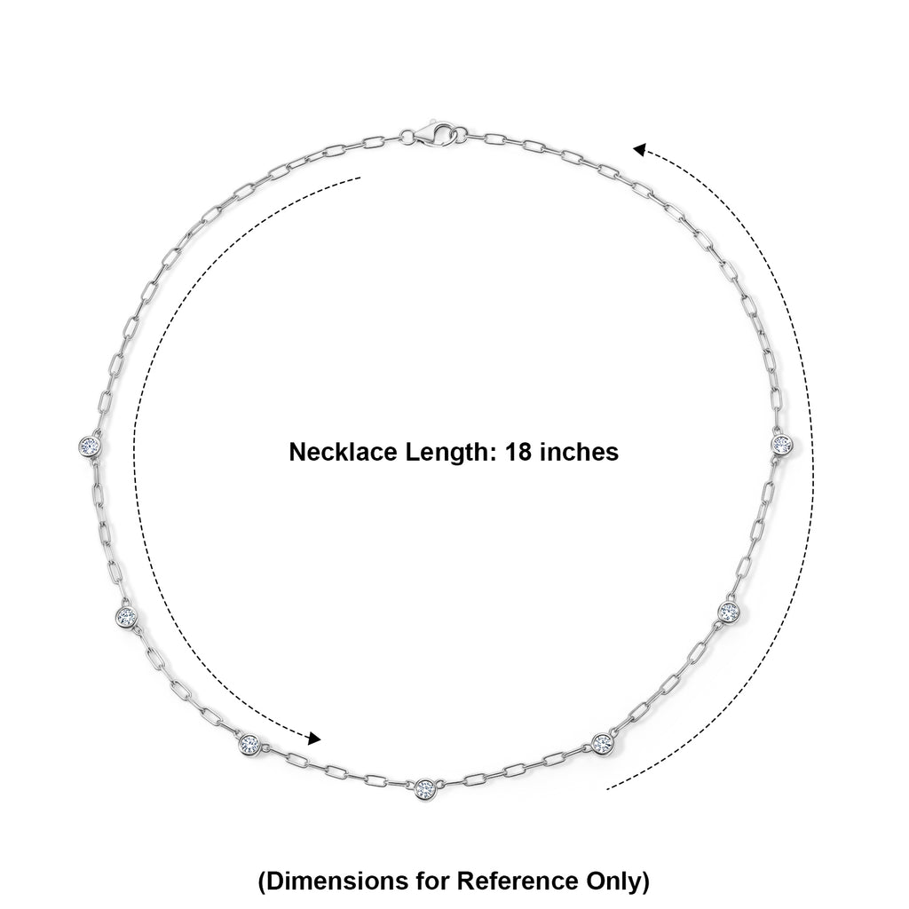 LUXURIANT DIAMOND - Lab Grown Diamant SI-GH Halskette ca. 45 cm 925 Silber Rhodiniert ca. 1,02 ct.