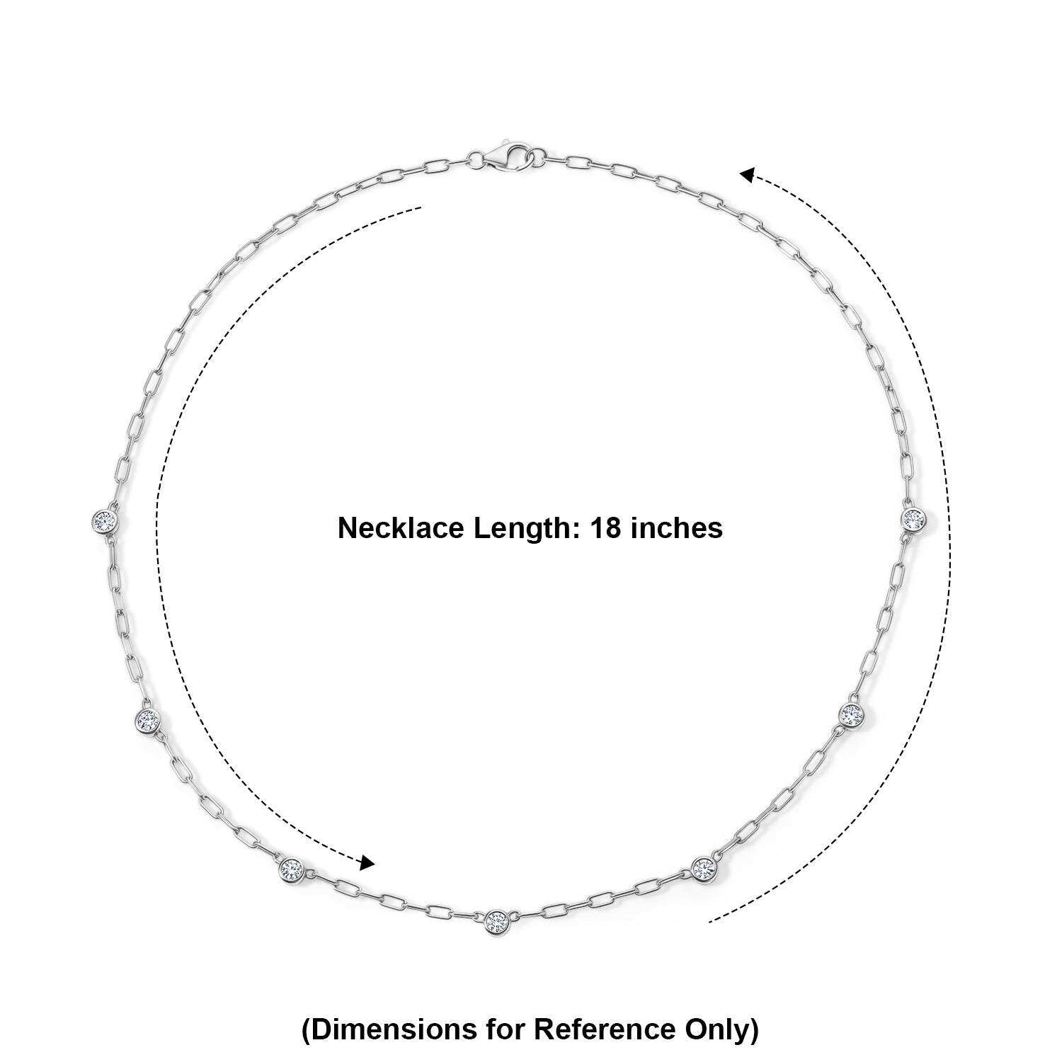 LUXURIANT DIAMOND - Lab Grown Diamant SI-GH Halskette ca. 45 cm 925 Silber Rhodiniert ca. 1,02 ct.