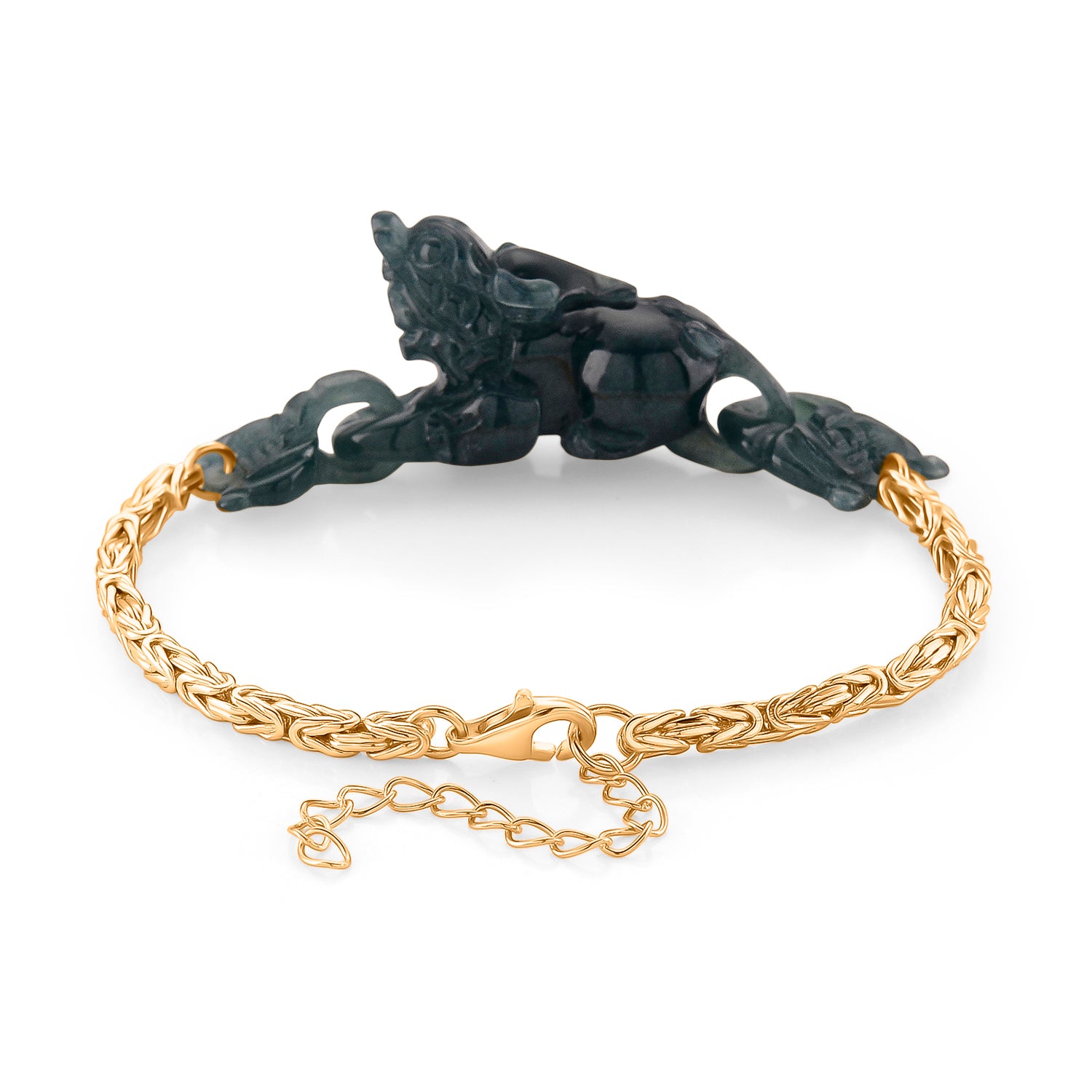 EXTREM SELTEN AAA Natürlicher Olmek Jadeit Armband ca. Flexibles cm 925 Silber Vergoldet ca. 8,50 ct.