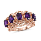EVER TRUE Afrikanischer Amethyst Ring 950 Kupfer (Größe 20.00) ca. 2,22 ct