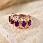 EVER TRUE Afrikanischer Amethyst Ring 950 Kupfer (Größe 20.00) ca. 2,22 ct