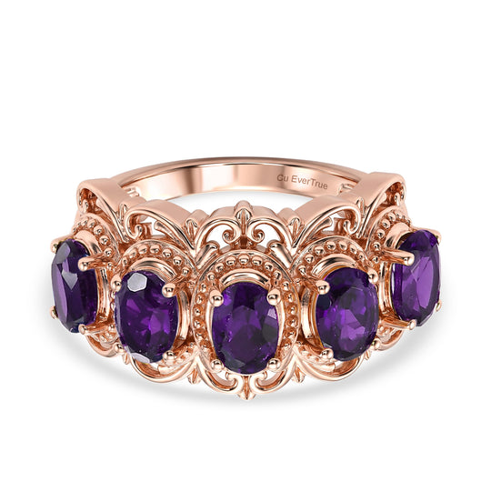 EVER TRUE Schwarzer Spinell, Mosambik Granat Ring 950 Kupfer (Größe 19.00) ca. 2,64 ct