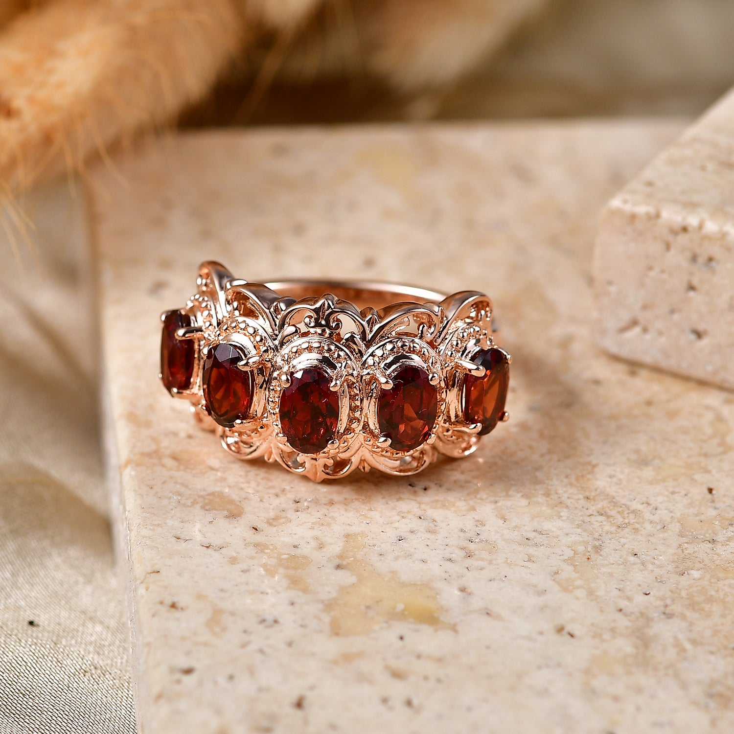 EVER TRUE Afrikanischer Amethyst Ring 950 Kupfer (Größe 20.00) ca. 2,22 ct