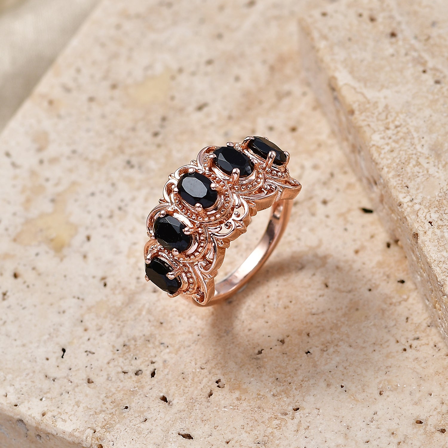 EVER TRUE Afrikanischer Amethyst Ring 950 Kupfer (Größe 20.00) ca. 2,22 ct