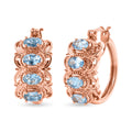 EVER TRUE Himmelblauer Topas Ohrringe 950 Kupfer ca. 4.33 ct