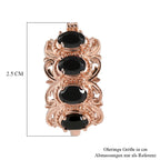 EVER TRUE Schwarzer Spinell Ohrringe 950 Kupfer ca. 4.86 ct