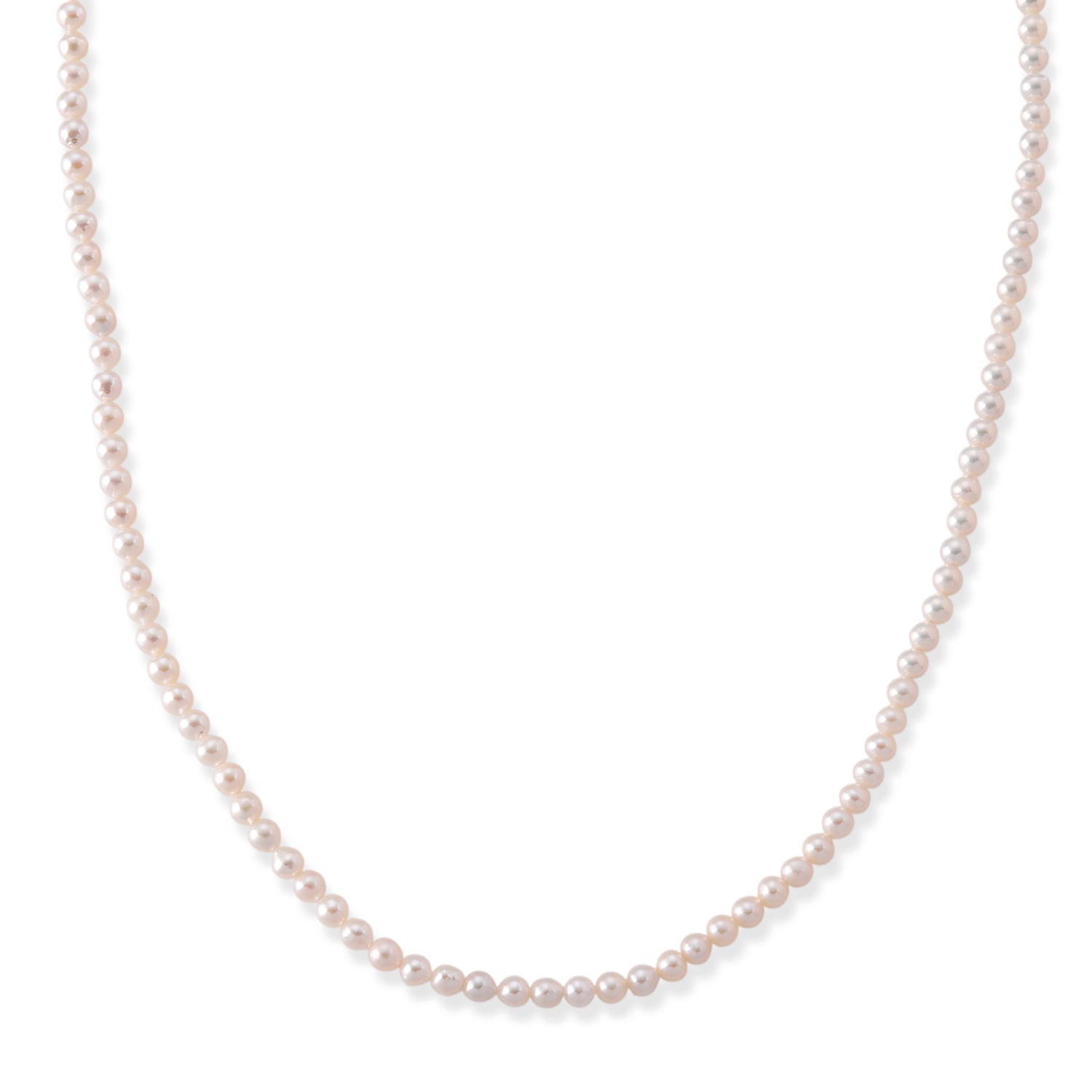 D'Joy Chinesische Akoya-Perle (4.5-5 mm) Halskette ca. Flexibles cm 925 Silber Rhodiniert