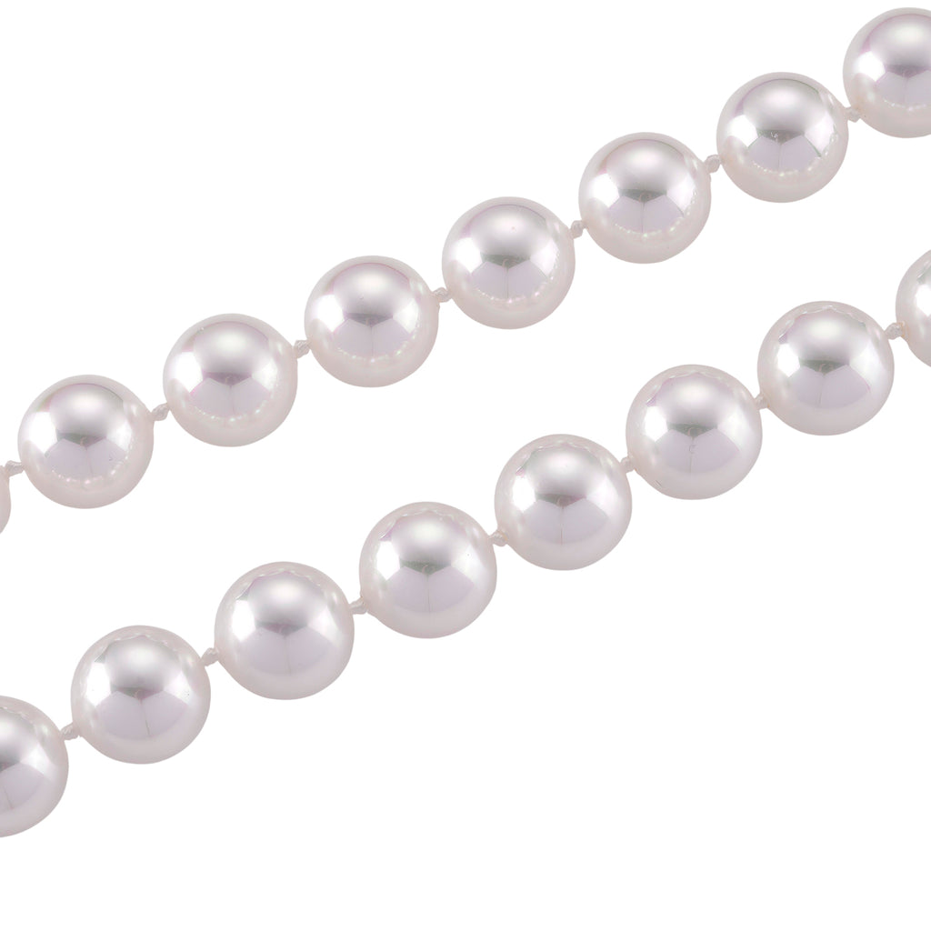 Weiße Muschelkernperle (18 mm) Halskette ca. 50 cm 316L Edelstahl 885.00 ct
