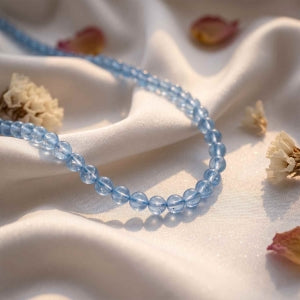 D'Joy Aquamarin Halskette ca. 50 cm + 5 cm Extender 925 Silber Rhodiniert ca. 95.00 ct