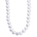 Weiße Muschelkernperle (20 mm) Keshi-Stil Halskette ca. 49.5 cm 316L Edelstahl 565.00 ct