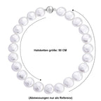 Weiße Muschelkernperle (20 mm) Keshi-Stil Halskette ca. 49.5 cm 316L Edelstahl 565.00 ct