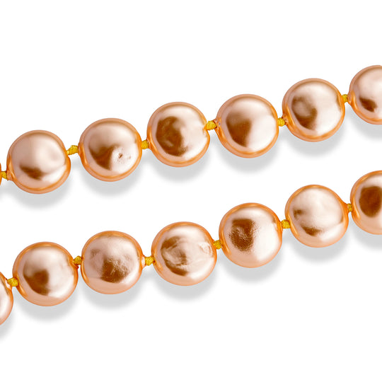 Goldene Muschelkernperle (20 mm) Halskette ca. 49.5 cm 316L Edelstahl 565.00 ct