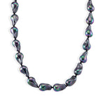 Pfaufarbene Muschelperle Halskette ca. 50 cm 316L Edelstahl 530.00 ct