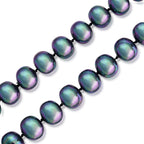 Pfaufarbene Muschelperle Halskette ca. 50 cm 316L Edelstahl 885.00 ct