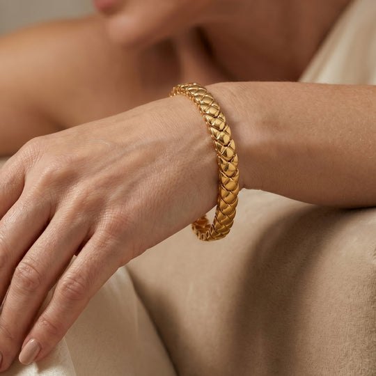 EVER TRUE Bronzella Kollektion-Reine Bronze 750 Vergoldet Armband ca. 19 cm ca. 12,70g
