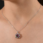 D'Joy Wassermelonen Quarz Triplett, Rhodolith Granat, Peridot und Zirkon Schmuckset