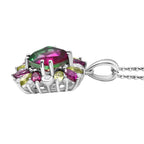 D'Joy Wassermelonen Quarz Triplett, Rhodolith Granat, Peridot und Zirkon Schmuckset