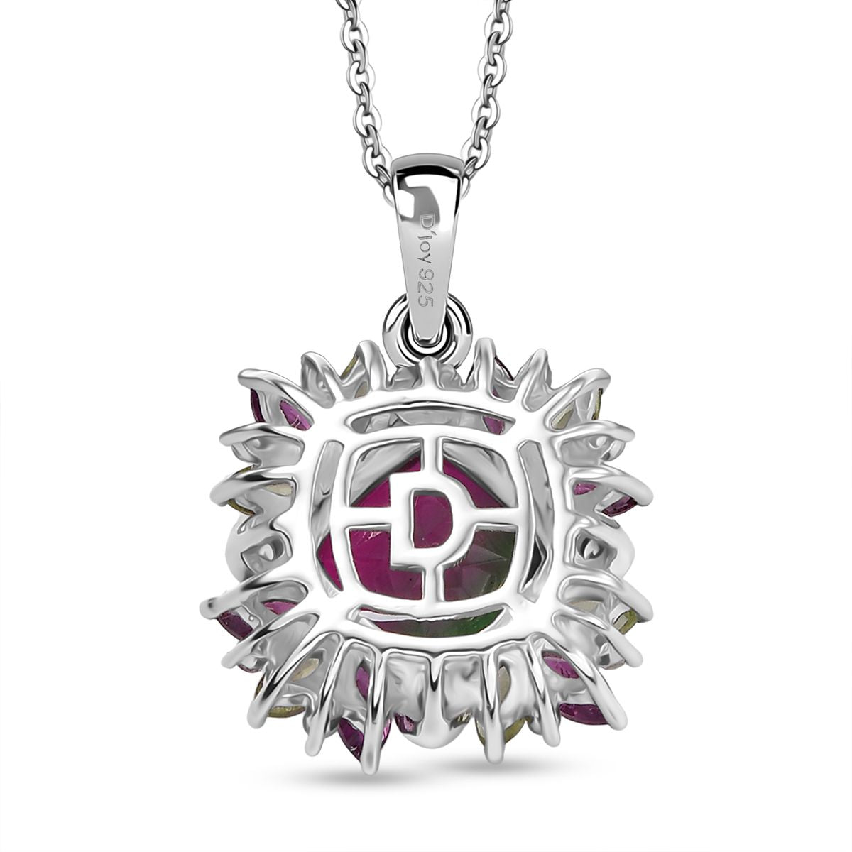 D'Joy Wassermelonen Quarz Triplett, Rhodolith Granat, Peridot und Zirkon Schmuckset