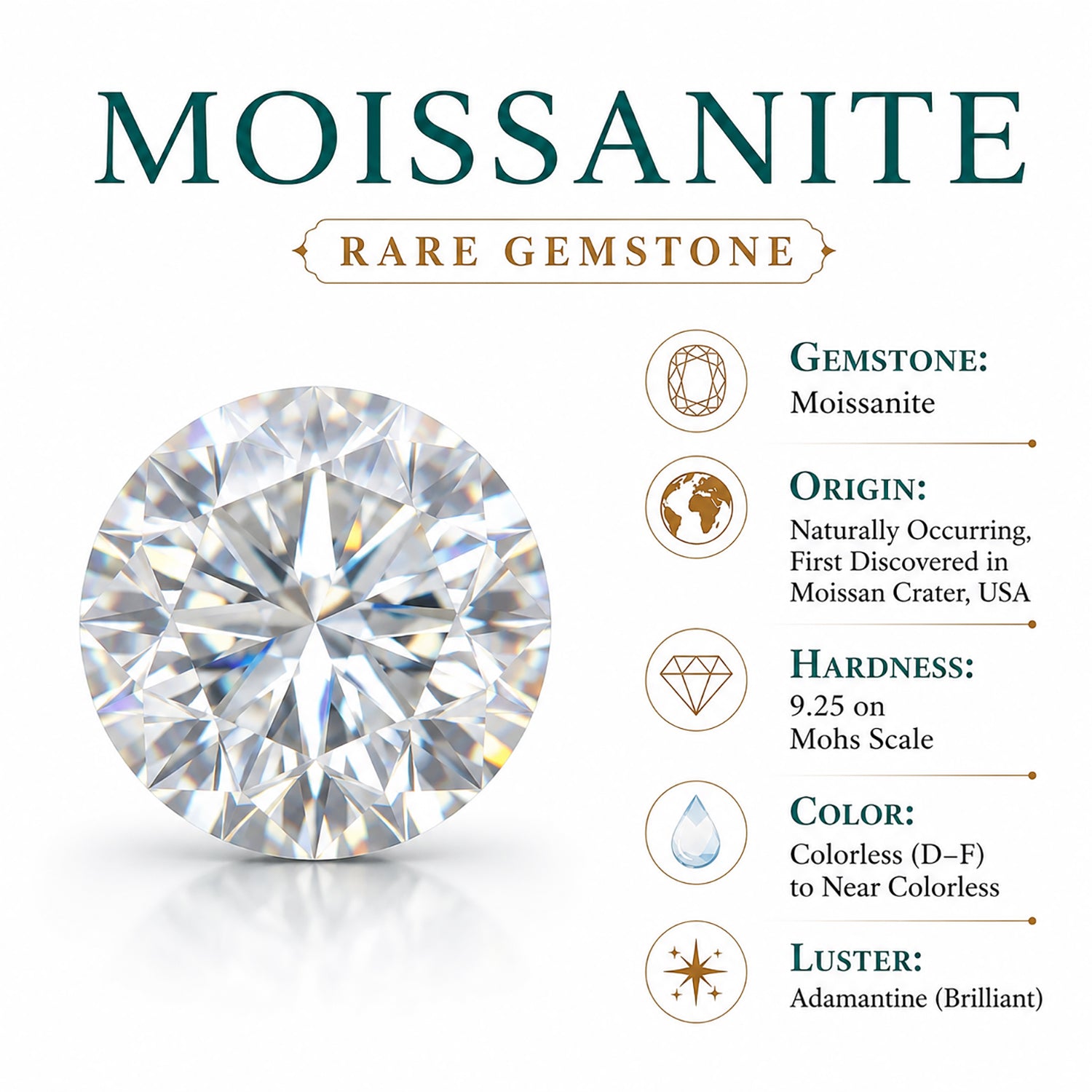 D'Joy Moissanit Ohrringe 925 Silber 750 Vergoldet ca. 0,57 ct.