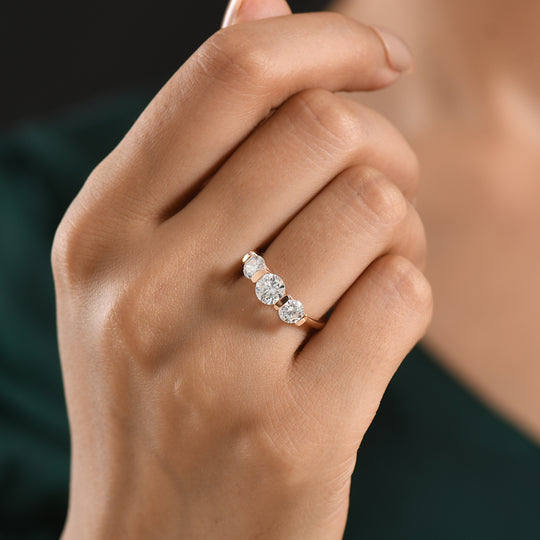 D'Joy Moissanit Ring 925 Silber Platiniert (Größe 18.00) ca. 1,80 ct