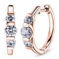 D'Joy Moissanit Ohrringe 925 Silber 750 Vergoldet ca. 1.86 ct