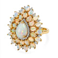 D'Joy AA Natürlicher, äthiopischer Welo Opal Ring 925 Silber 750 Gelbgold vermeil (Größe 18.00) ca. 4,75 ct
