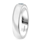 LUXURIANT DIAMOND - Lab Grown Blauer Diamant VS Ring 925 Silber Rhodiniert (Größe 19.00) ca. 0.25 ct