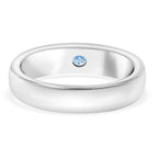LUXURIANT DIAMOND - Lab Grown Blauer Diamant VS Ring 925 Silber Rhodiniert (Größe 19.00) ca. 0.25 ct