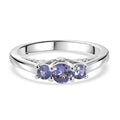 D'Joy Tansanit Ring 925 Silber Platiniert (Größe 18.00) ca. 0,54 ct