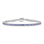 D'Joy Tansanit Armband ca. 20 cm 925 Silber Rhodiniert ca. 5,82 ct.