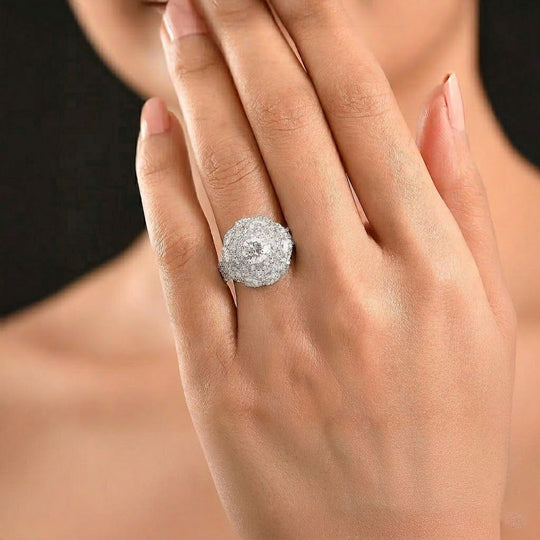 LUXURIANT DIAMOND - Lab Grown Diamant  Ring 925 Silber Rhodiniert (Größe 22.00) ca. 2.50 ct