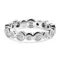 D'Joy Weißer Diamant Ring 925 Silber Platiniert (Größe 21.00) ca. 0,01 ct